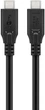 Кабель пристроїв Goobay USB Type-C M/M 2.0m (USB4) 40Gbps 100W 8K@60Hz Cu чорний(75.07.4193) - зображення 2
