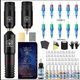 Беспроводная тату-машинка POSEIDON XW19,2 аккумулятора 1600mAh, набор,тату комплект для мастеров и новичков - изображение 1