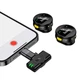 Бездротовий мікрофон Hoco L22 Bright 2-in-1 Lightning / Type-C Black - изображение 3