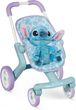 Wózek dla lalek Smoby Stitch Spacerówka z obrotowymi kołami i pluszową maskotką Stitch 25 cm (7600251225) (3032162512258) - obraz 1