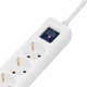 Подовжувач-фільтр мережевий 2E 5 x Тип F 3 x 1.5 мм кв 16A 1 x USB-A 1 x USB-C із захистом від перенапруги 3 м Білий (2E-SP515M3USBWH) - зображення 5