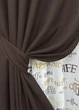 Комплект штор VR-Textil Лен Мешковина 100х270 2шт и Тюль 300х270 291ш-1858т Венге с белым 71-065/1 - изображение 4