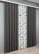 Комплект штор VR-Textil Лен Мешковина 100х270 2шт и Тюль 300х270 1140ш-1791т Графитовый с белым 71-064/1 - изображение 3