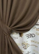 Комплект штор VR-Textil Лен Мешковина 100х270 2шт и Тюль 300х270 277ш-1858т Коричневый с белым 71-066/1 - изображение 4