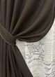 Комплект штор VR-Textil Лен Мешковина 100х270 2шт и Тюль 300х270 107ш-1790т Венге с белым 71-062/1 - изображение 4