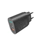 Адаптер питания Yoki Led Series YK-20PD+QC 20W для смартфонов и техники с быстрой зарядкой Quick Charge 3.0/PD и двойным портом USB+type C Черный - изображение 4