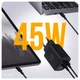 Зарядное устройство сетевое Make 45W GaN3 Mini Type-C PD + USB QC4.0 Black (MCW-4521GBK) - изображение 4