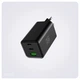 Мережевий зарядний пристрій Make 100W GaN3 2xType-C PD3.0 + USB QC4.0 Black (MCW-10031GBK) - зображення 2