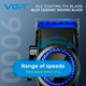 Машинка для стрижки VGR V-001 Blue (10 насадок) 4600 mAh LED дисплей - изображение 6