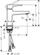 Смеситель для раковины Hansgrohe Metropol 100 32500140 - изображение 4