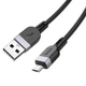 Кабель HOCO USB to Micro X109 silicone 2,4A 2m чорний - зображення 1