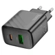 Зарядне HOCO CS23A PD30W QC3.0 1USB 1Type-C з кабелем Type-C чорне - изображение 10
