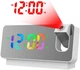 Проекционные часы с поворотом 180°, LED-дисплей, USB, термометр, будильник - изображение 1