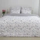 Постельное белье ТЕП Melluna Silk Garden полуторное наволочки 50х70/70х70 см Белый с серым (27970150215) - изображение 2
