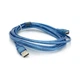 Дата кабель USB 2.0 AM/AF 3.0m ferrite transparent blue Voltronic (YT-AM/AF-3.0TBL) - изображение 2