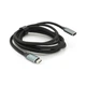 Дата кабель USB-C M/F 2.0m USB 3.2 Gen2 100W 10Gbps 4K60Hz black Voltronic (YT-TC-TC-EXB-2m) - изображение 1