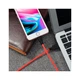 Дата кабель USB 2.0 AM to Lightning 1.0m 2A silicone X21 black+red HOCO (6957531071372) - зображення 6
