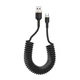 Дата кабель USB 2.0 AM to Micro 5P 1.0m spiral black ColorWay (CW-CBUM051-BK) - изображение 1