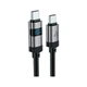 Дата кабель USB-C to USB-C 1.2m 60W digital display C15-03 Black Acefast (6974316283720) - зображення 2