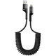 Дата кабель USB 2.0 AM to Lightning 1.0m Spiral 2.4A black Armorstandart (ARM75391) - зображення 1