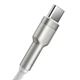 Дата кабель USB 3.1 AM to Type-C 2.0m CAKF 6.0A 66W Cafule Series Metal Data Cable White Baseus (CAKF000202) - зображення 9