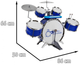 Музичний набір Барабани + Клавіатура + Мікрофон для дітей 3+ Звуки та світло Синій (ZMU.1704.NIE) (5903864910896) - зображення 8