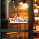 Стикер виниловая наклейка Pet Friendly с собакой Корги - изображение 1