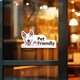 Стикер виниловая наклейка Pet Friendly с собакой Бультерьер - изображение 1