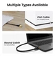 LAN кабель для интернет патч-корд RJ45 Ampcom CAT7 STP 10Gbps с оплеткой Neylon Black, 1м (48758) - изображение 4