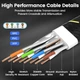 LAN кабель для интернет патч-корд RJ45 Ampcom CAT7 STP 10Gbps с оплеткой Neylon Black, 1м (48758) - изображение 10