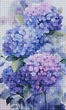 Алмазна мозаїка на підрамнику ColorArt 30x50 Гортензії + голограмні алмазики TPP912 + Подарунок лак для покриття - изображение 2