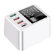 Зарядное устройство 40W на 4 порта с LED-дисплеем USB Type-C для быстрой зарядки универсальное белое LS-423 - зображення 7
