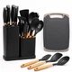Набор кухонных принадлежностей, 19 предметов Kitchen Set, Черный / Набор приборов для кухни / Набор кухонный - изображение 1