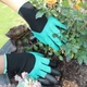 Садовые перчатки с когтями GARDEN GLOVES / Перчатки резиновые для сада / Перчатки с пластиковыми наконечниками - изображение 8