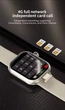 Смарт Годинник Телефон 4G LTE SIM карта GPS Wi‑Fi Bluetooth 4+32GB Месенджери Android 10 AMOLED дисплей Фронтальна Висувна Камера Мікрофон 1380mAh ChatGPT YouTube Facebook Instagram(BLACK) - изображение 3