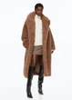Еко шуба жіноча H&M 202846-2 XL(175/116) коричневий (2028460006) - изображение 1