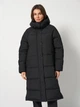 Куртка зимняя длинная женская Converse Stadium Puffer CVW5J004-BLK S Черная (0199202917152) - изображение 1