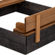 Пісочниця дерев'яна Springos 100 x 100 см Premium Black (5907719484051) - зображення 4