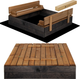 Пісочниця дерев'яна Springos 100 x 100 см Premium Black (5907719484051) - зображення 5