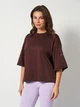 Футболка хлопковая женская Adidas ALL SZN Soft Lux Loose Sportswear JW5067 XS Коричневая (4068808558921) - изображение 1