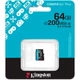 Карта памъяти Kingston microSD 64GB C10 UHS-I U3 A2 V30 R200MB/s - изображение 3