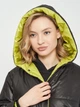Куртка демисезонная двусторонняя с капюшоном женская ISSA PLUS SA-31 L/XL Черный/Салатовый (issa2007233162558) - изображение 5