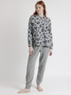 Piżama damska z długimi spodniami i długim rękawem Admas 56232 L Szara (8433623634468) - obraz 1