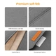 Чехол-конверт ZAMAX Felt Sleeve для MacBook Air 13.6" (M2 | M3 | M4) 2022-2024 Graphite серый - изображение 3
