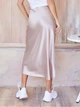 Юбка миди летняя женская ISSA PLUS 11931 XXL Бежевая (issa2007682556830) - изображение 2