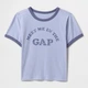 Футболка хлопковая короткая женская GAP 609754139 2XL Синяя (1159846362) - изображение 4