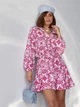 Плаття-сорочка коротке жіноче ISSA PLUS 13864 XL Малинове (issa2007682537020) - зображення 3