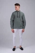 Чоловіча вишита сорочка хакі XS | 44 UKR-1191 UkrGlamour - изображение 7
