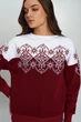 Різдвяний жіночий світшот Сніжинка Burgundy L | 48 UKRS-8832 UkrGlamour - изображение 2