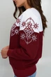 Різдвяний жіночий світшот Сніжинка Burgundy L | 48 UKRS-8832 UkrGlamour - изображение 4